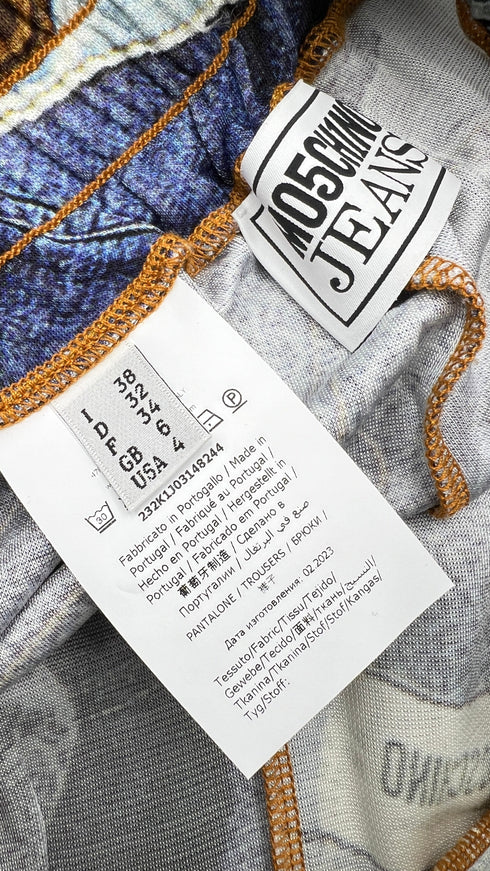 Pantaloni stampati vita alta