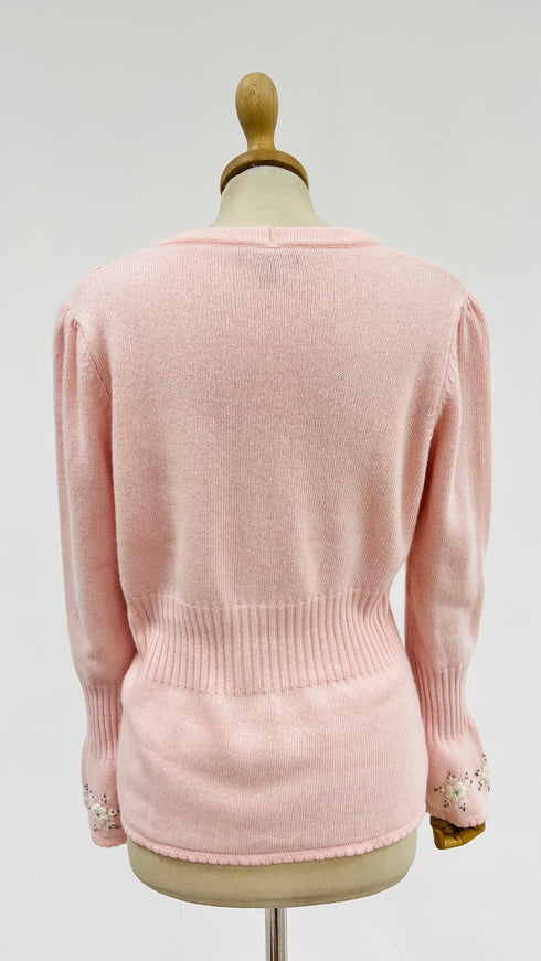 Cardigan margherite ricamate