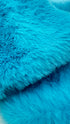 Sciarpa faux fur azzurra