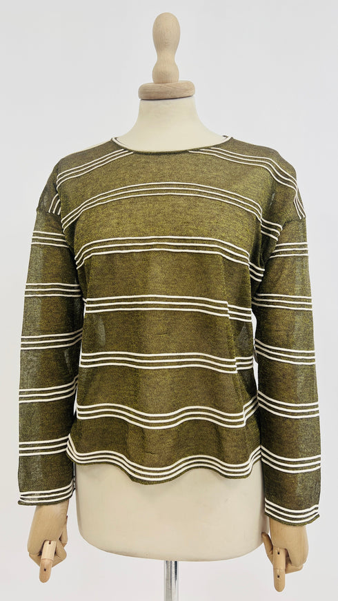 Maglia lurex a righe