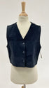 Gilet in suede blu