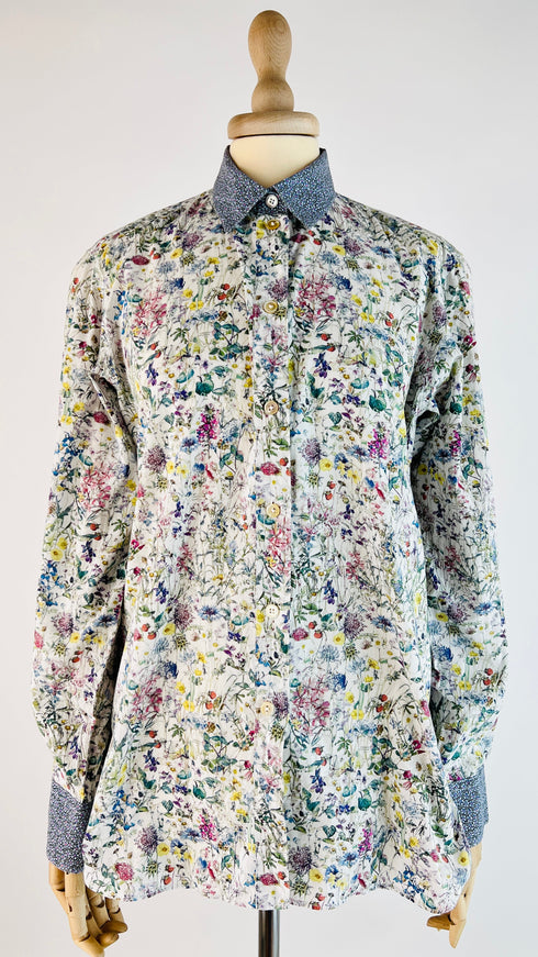 Camicia in cotone a fiori