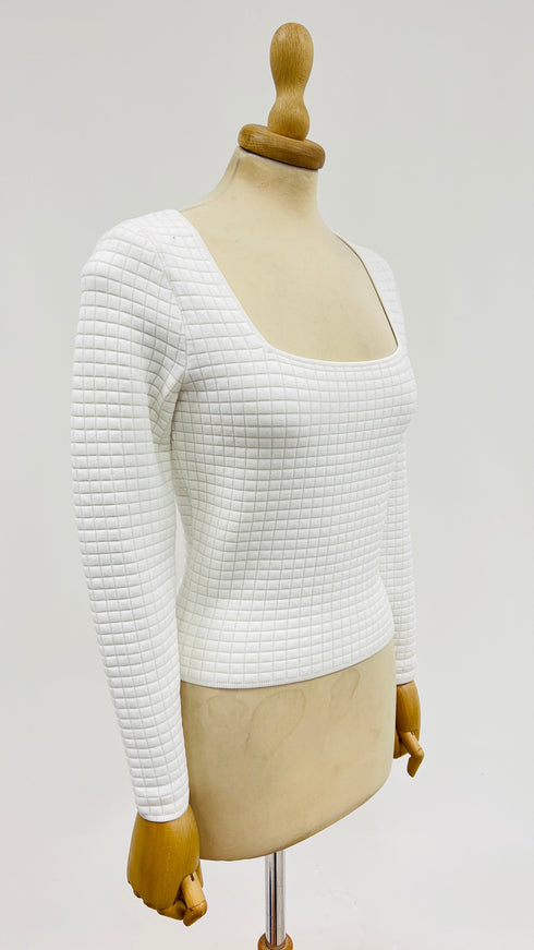 Longsleeve scollo squadrato