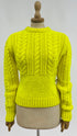 Maglia girocollo giallo fluo
