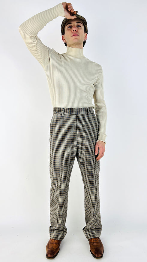 Pantaloni micro check