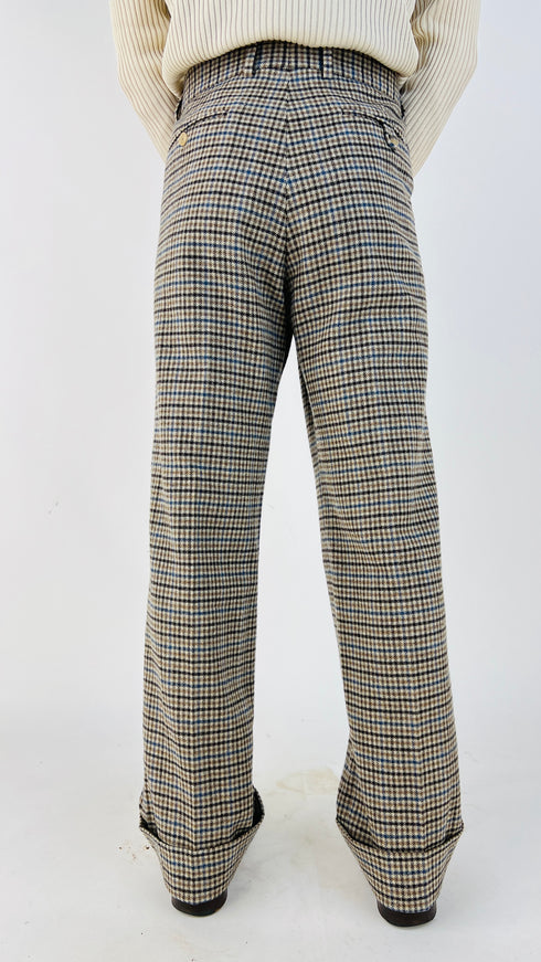 Pantaloni micro check