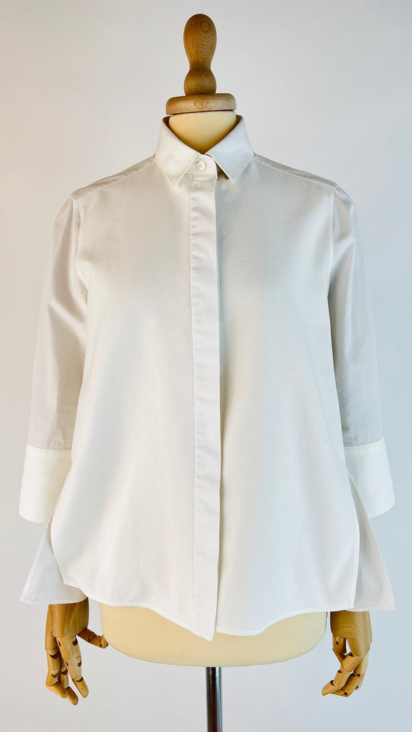 Camicia bianca in cotone-seta