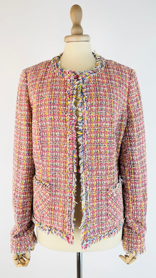 Giacca in tweed sfrangiato