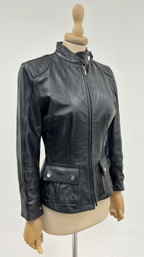 Giacca motococlista in pelle