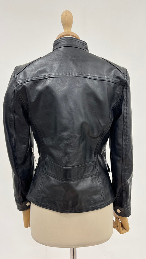 Giacca motococlista in pelle