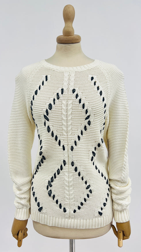 Maglione con intarsio