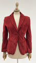 Blazer in suede rosso