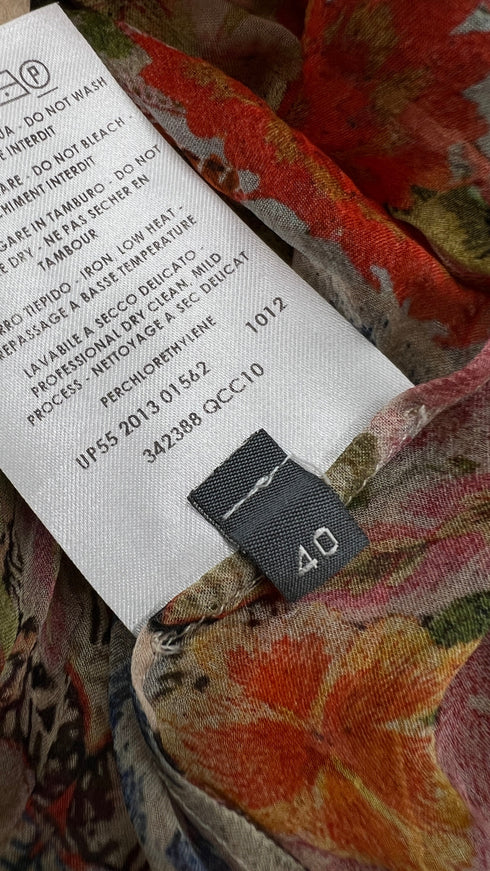 Blusa in seta a fiori
