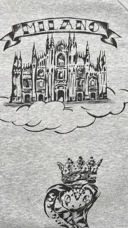 Felpa girocollo stampata