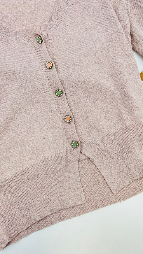 Cardigan corto lurex