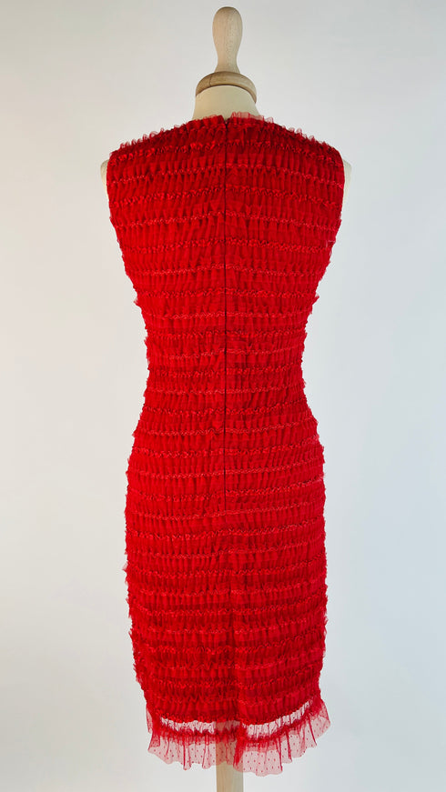 Abito corto con ruches