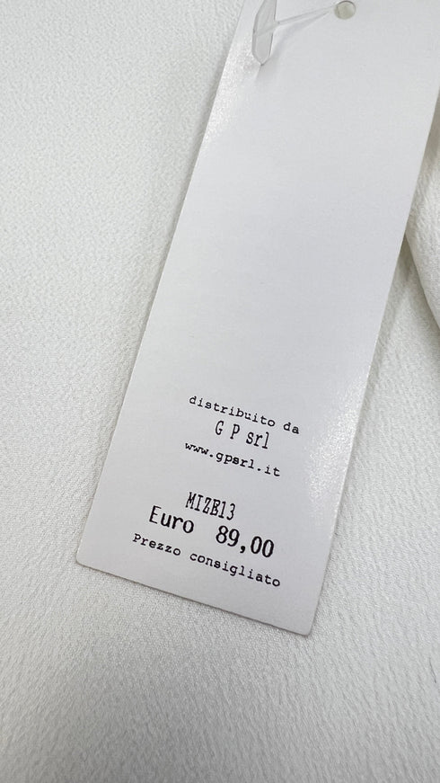 Canotta in crepe con cartellino