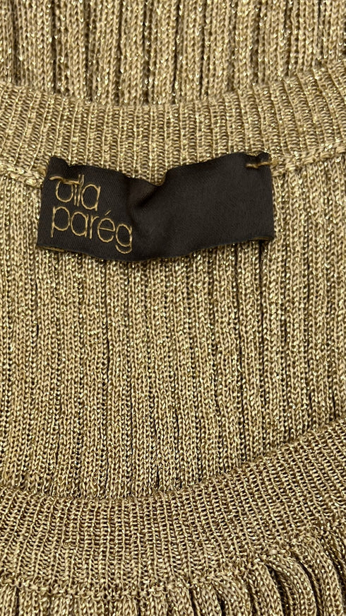 Canotta a costine dorate