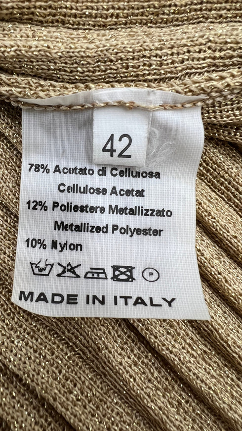 Canotta a costine dorate