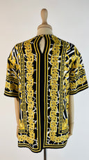T-shirt in seta barocca Versace
