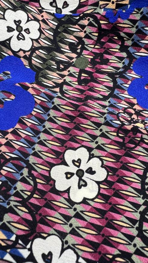 Blusa in seta stampata