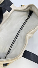 Borsa tote in tela e pelle Celine