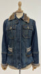 Giacca denim collo pelliccia