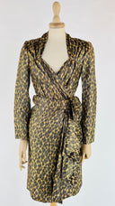Abito midi animalier con cintura Unsigned