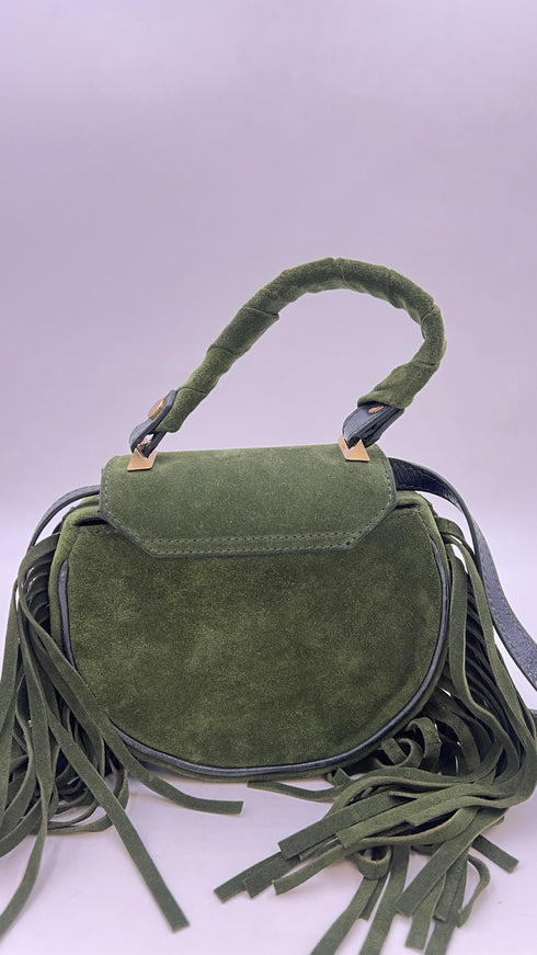 Borsa suede con frange