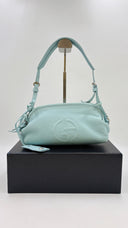 Borsa a bauletto azzurro polvere GIORGIO ARMANI
