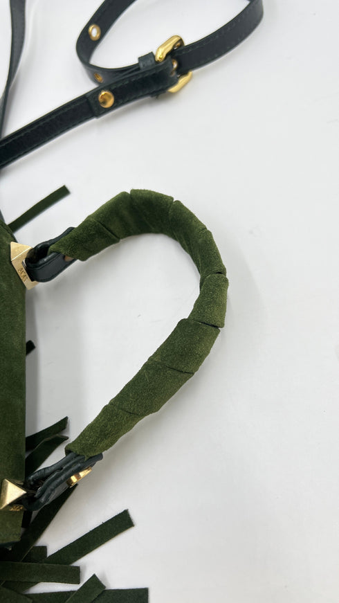 Borsa suede con frange