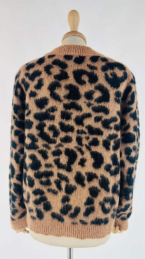 Maglione animalier misto mohair