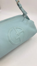 Borsa a bauletto azzurro polvere GIORGIO ARMANI