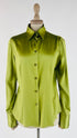 Camicia in seta verde