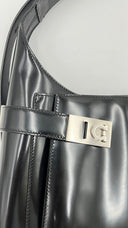 Borsa "arch" nero lucido FERRAGAMO