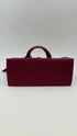 Borsa a mano rossa con cartellino