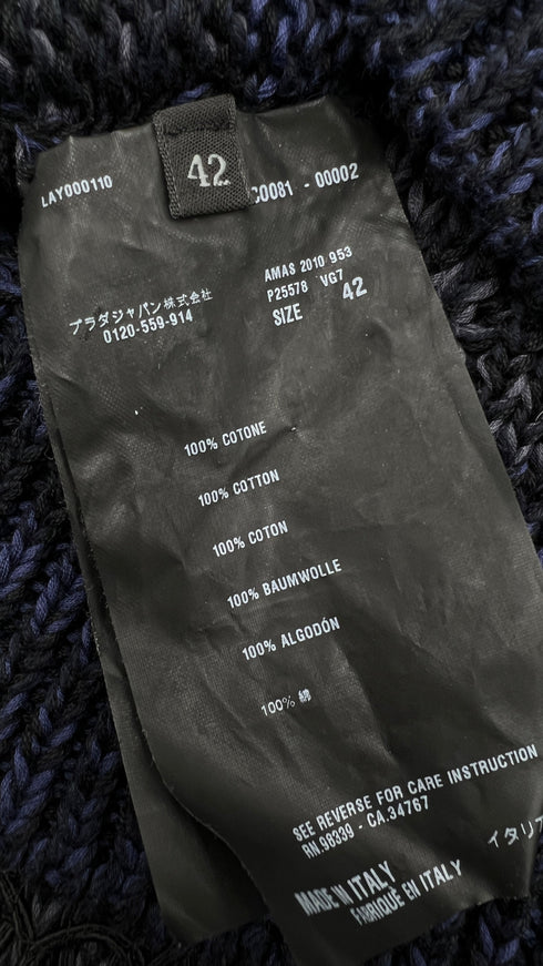 Cardigan in cotone inserto pizzo