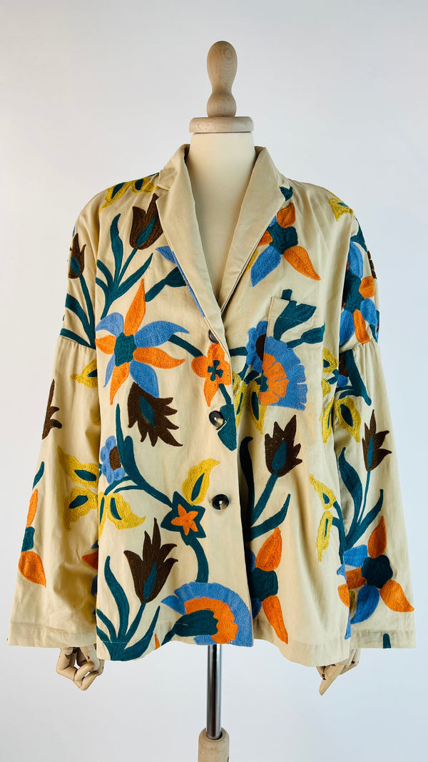 Giacca in cotone ricamato