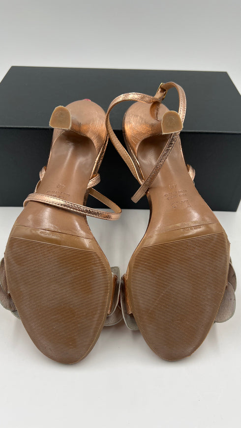 Sandalo in pelle bronzo N.40
