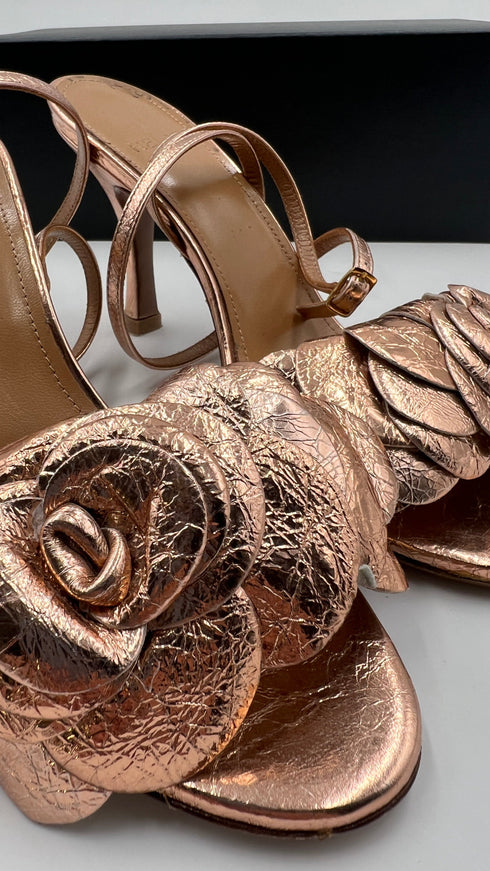 Sandalo in pelle bronzo N.40