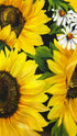 Top sfiancato fantasia girasoli