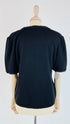 Maglia scollo squadrato plissè