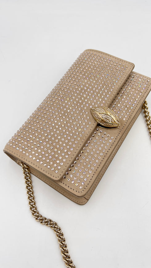 Borsa a spalla con strass