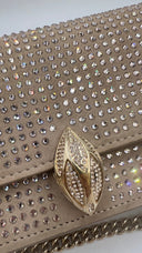 Borsa a spalla con strass F.e.v.