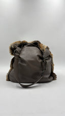 Borsa in pelle con pelo sintetico GIANfrANCO FERRE jeans