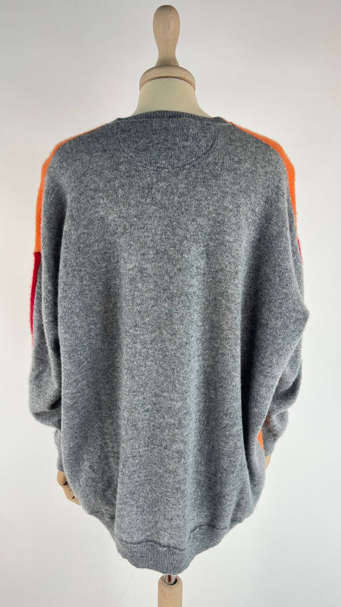 Maglia colorblock in cashmere