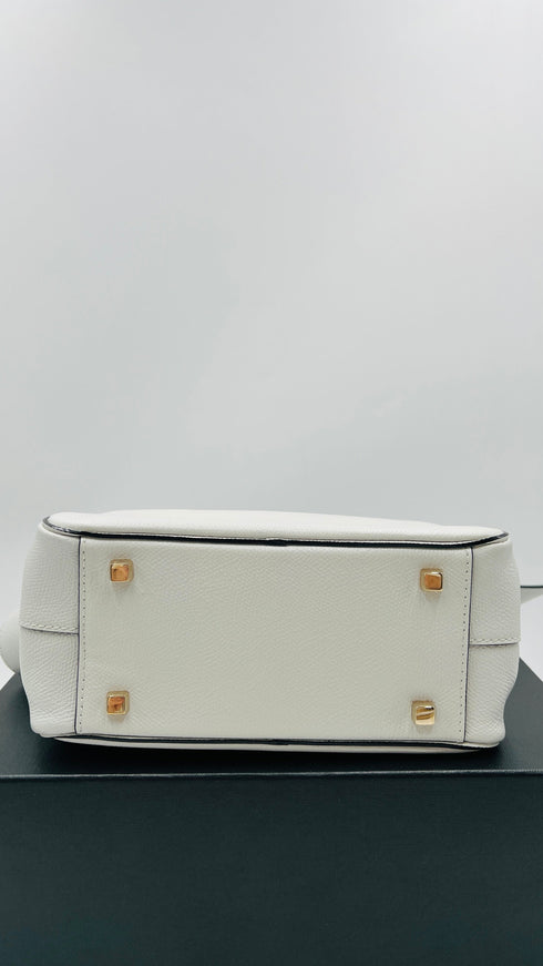 Borsa con tracolla bianca