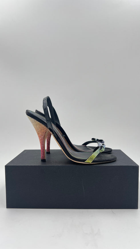 Sandalo strass rainbow N.38