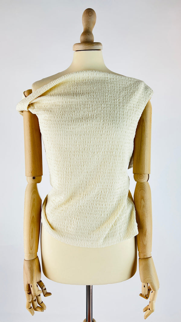Top stretch drappeggiato