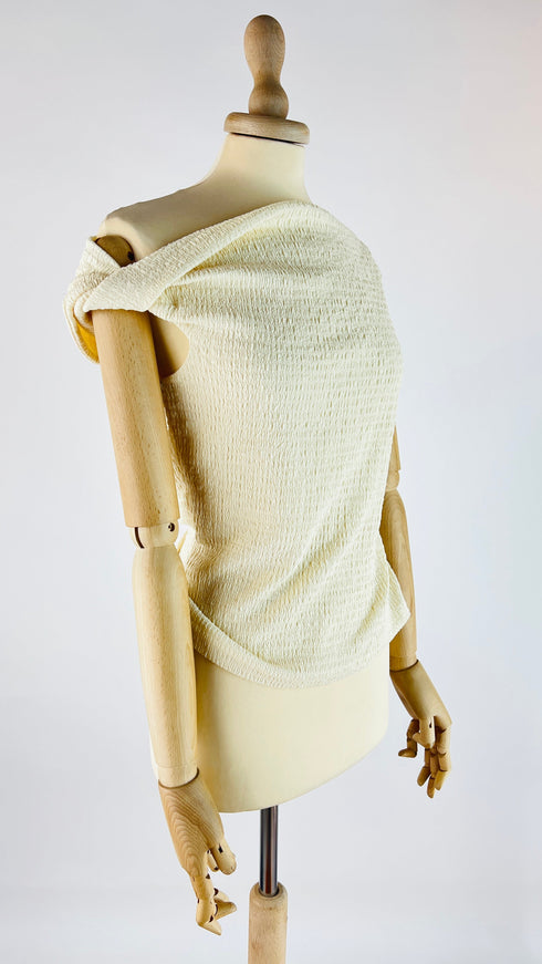 Top stretch drappeggiato